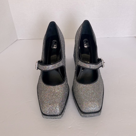 Gianni Bini GB Night Glitter Sparkly Disco Ball Platform Mary Jane Pumps Size 8 - Picture 2 of 7